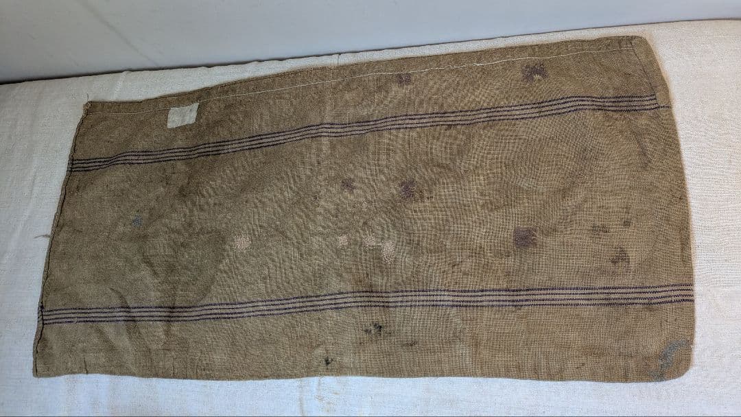 1909年 フランスアンティーク 穀物袋 麻袋 継ぎはぎ 襤褸 ボロ ジュート