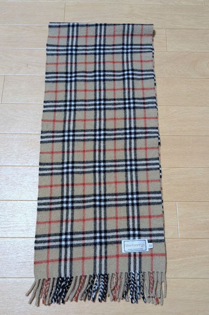 美品 Burberrys バーバリー マフラー カシミヤ100% チェック柄