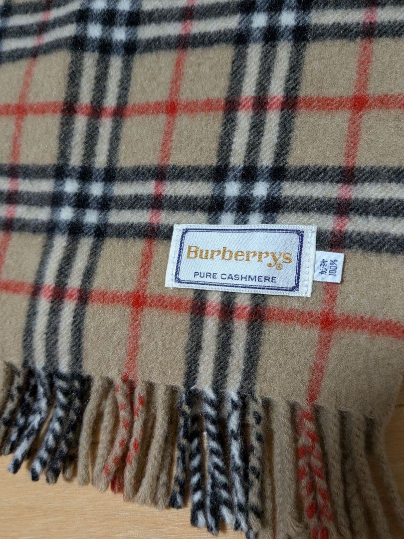 美品 Burberrys バーバリー マフラー カシミヤ100% チェック柄