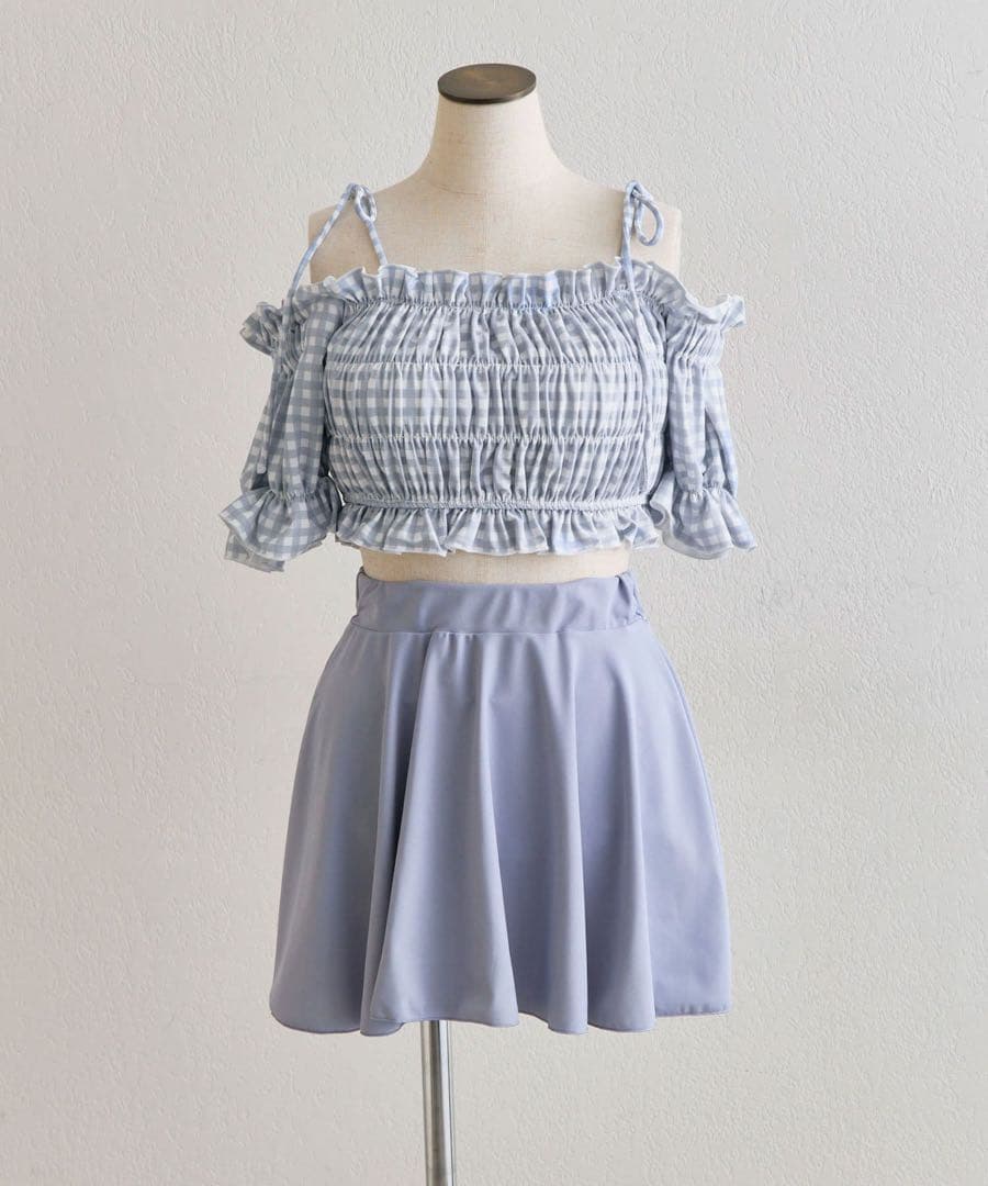 OLIVE des OLIVE SWIM WEAR 2022 サックス チェック
