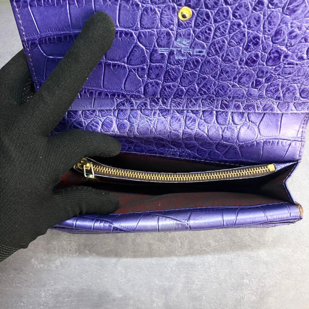 ✨️希少✨️ ETRO エトロ マルゴット ペイズリー ペガサス 長財布 ペガソ 紫