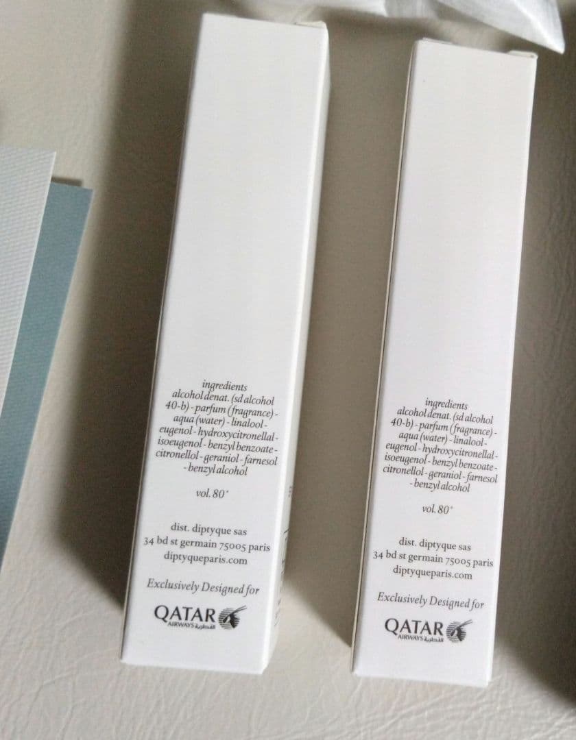 Diptyque ポーチセット　カタール航空ビジネスクラス　アメニティ2点セット