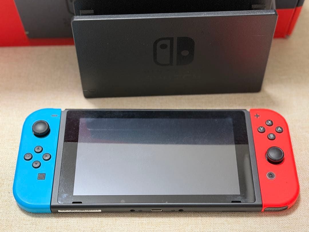 美品)ニンテンドースイッチ 本体Nintendo Switch (箱付)ドック付