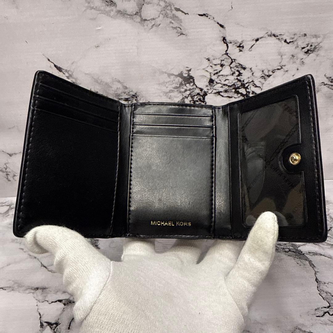 (美品)大人気、マイケルコース、折財布、オールレザー、サフィアーノ、がま口、高級