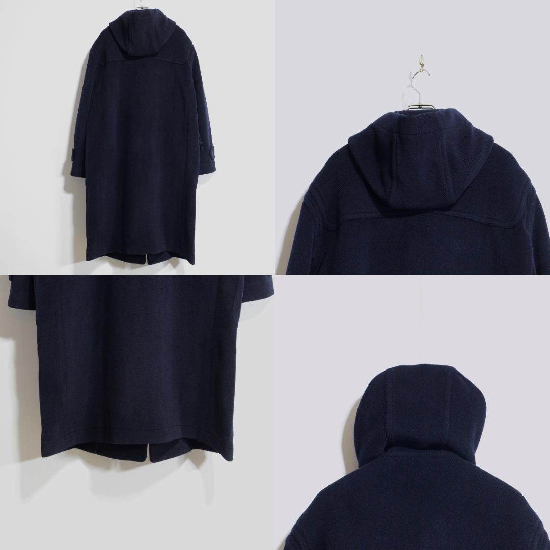 超貴重極上品　ムーアブルック製 カットパイル ダッフルコート ネイビー L