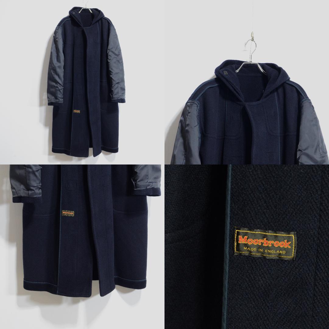 超貴重極上品　ムーアブルック製 カットパイル ダッフルコート ネイビー L