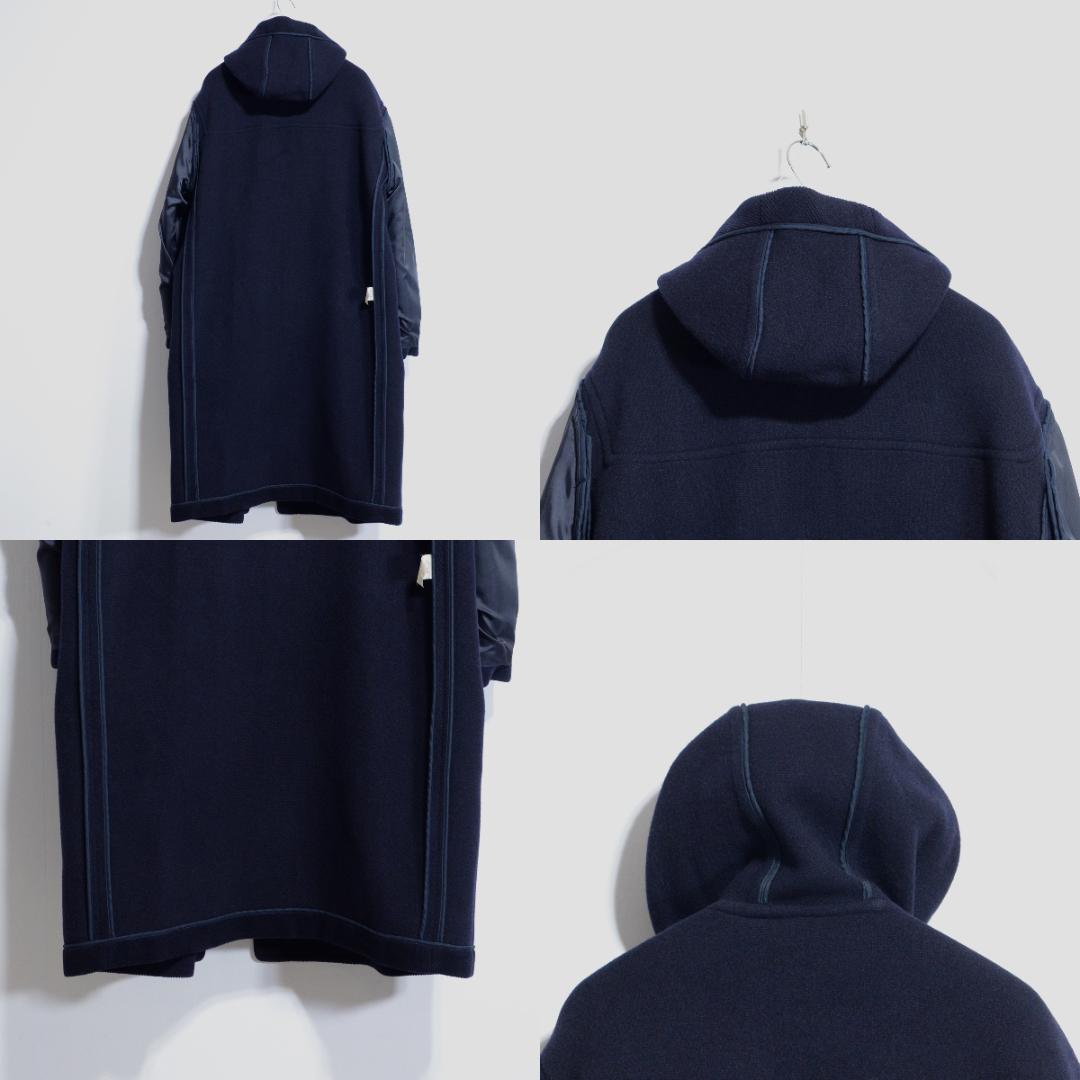 超貴重極上品　ムーアブルック製 カットパイル ダッフルコート ネイビー L
