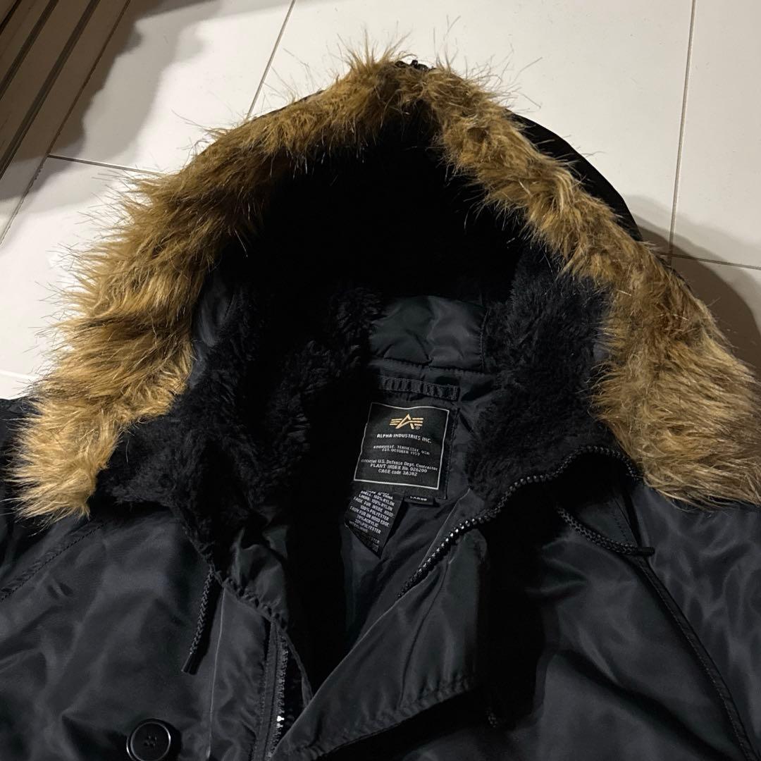 アルファ社 ALPHA INDUSTRIES N-2B ブラック Lサイズ 美品