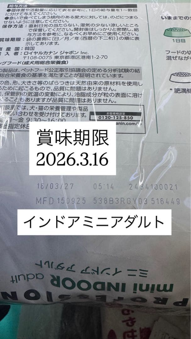 二個セットロイヤルカナン　ミニインドアアダルト