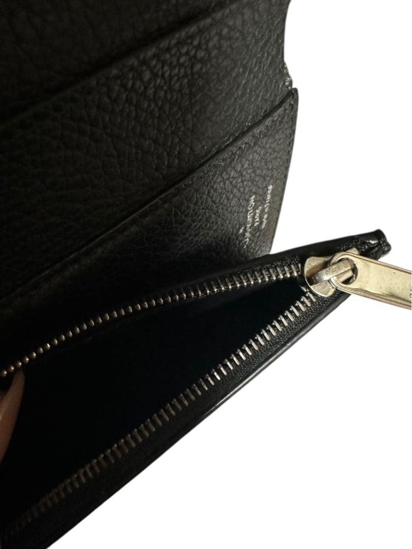 LOUIS VUITTON 財布カプシーヌ 三つ折りコンパクトウォレット黒レザー