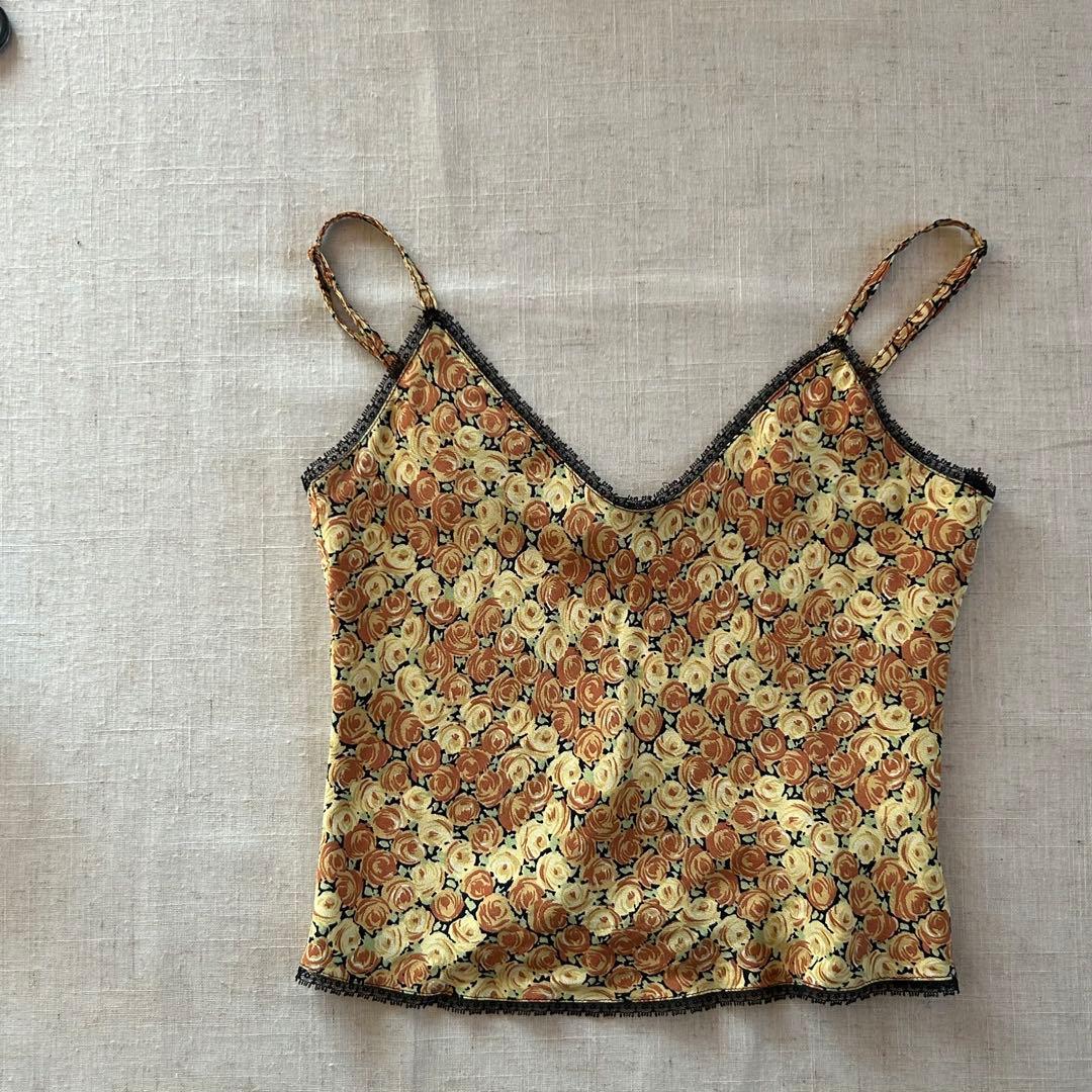 【美品】BETSEY JOHNSON 花柄キャミソール Pサイズ ヴィンテージ