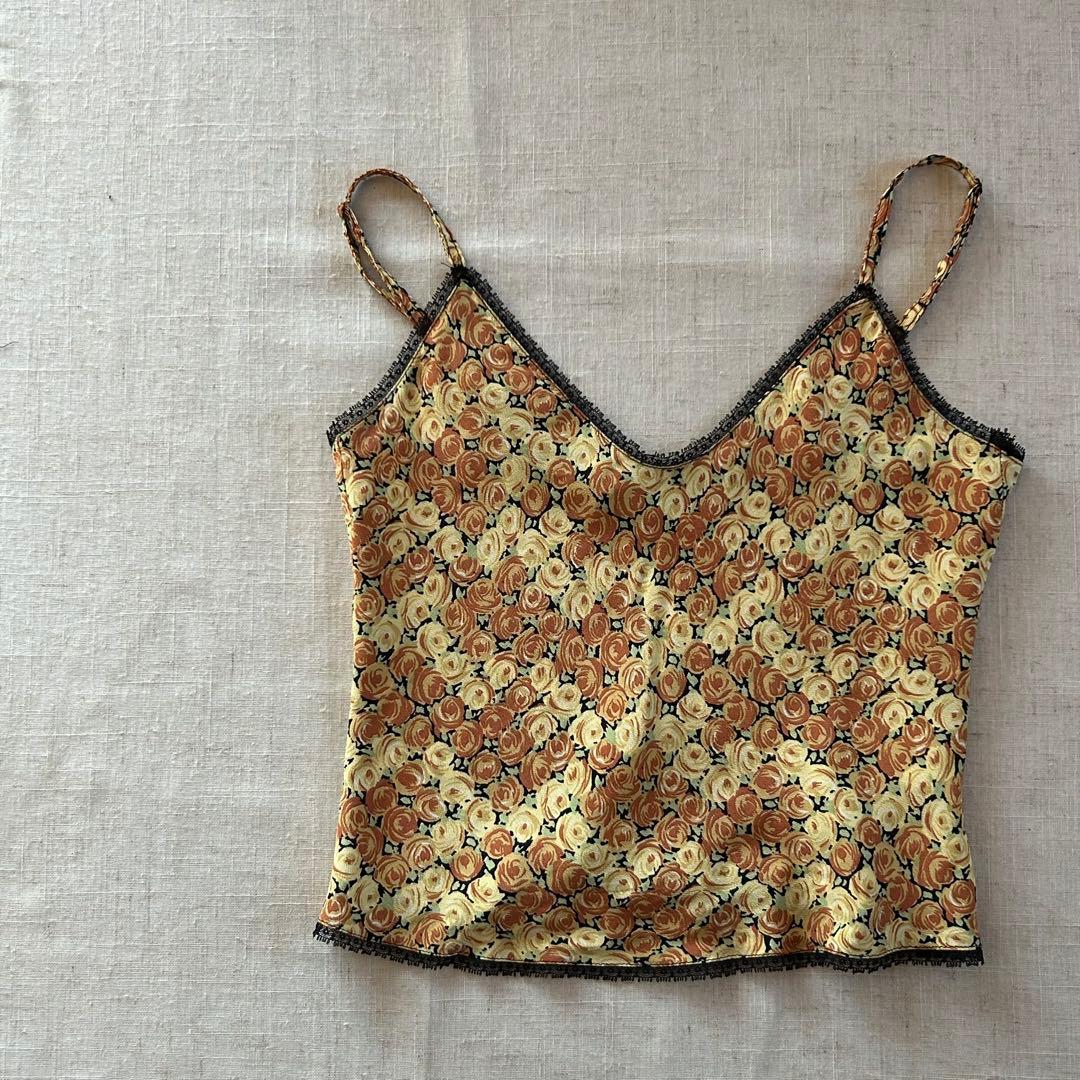 【美品】BETSEY JOHNSON 花柄キャミソール Pサイズ ヴィンテージ