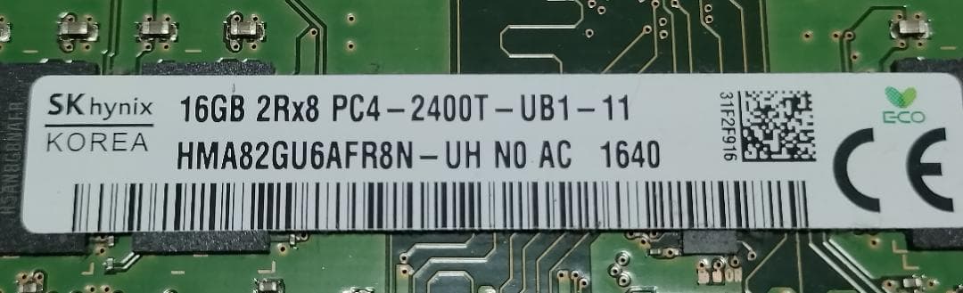 SK hynix 16GB DDR4 メモリ PC4-2400T 計32GB