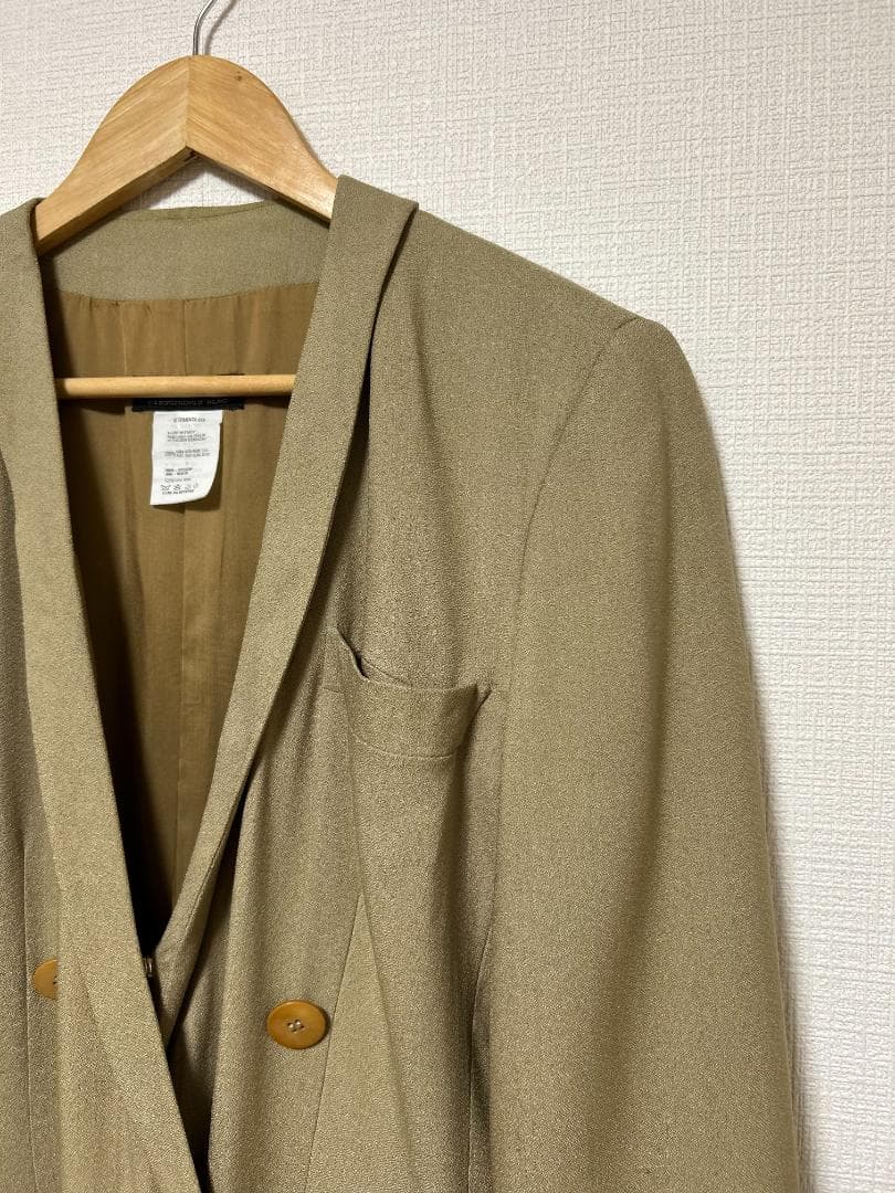 希少 80s イタリア製 GIORGIO ARMANI シルクダブルテーラード