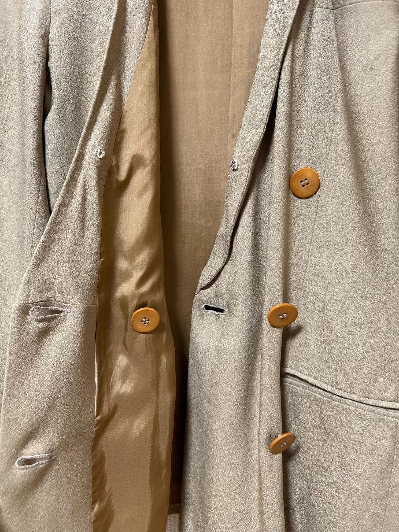 希少 80s イタリア製 GIORGIO ARMANI シルクダブルテーラード