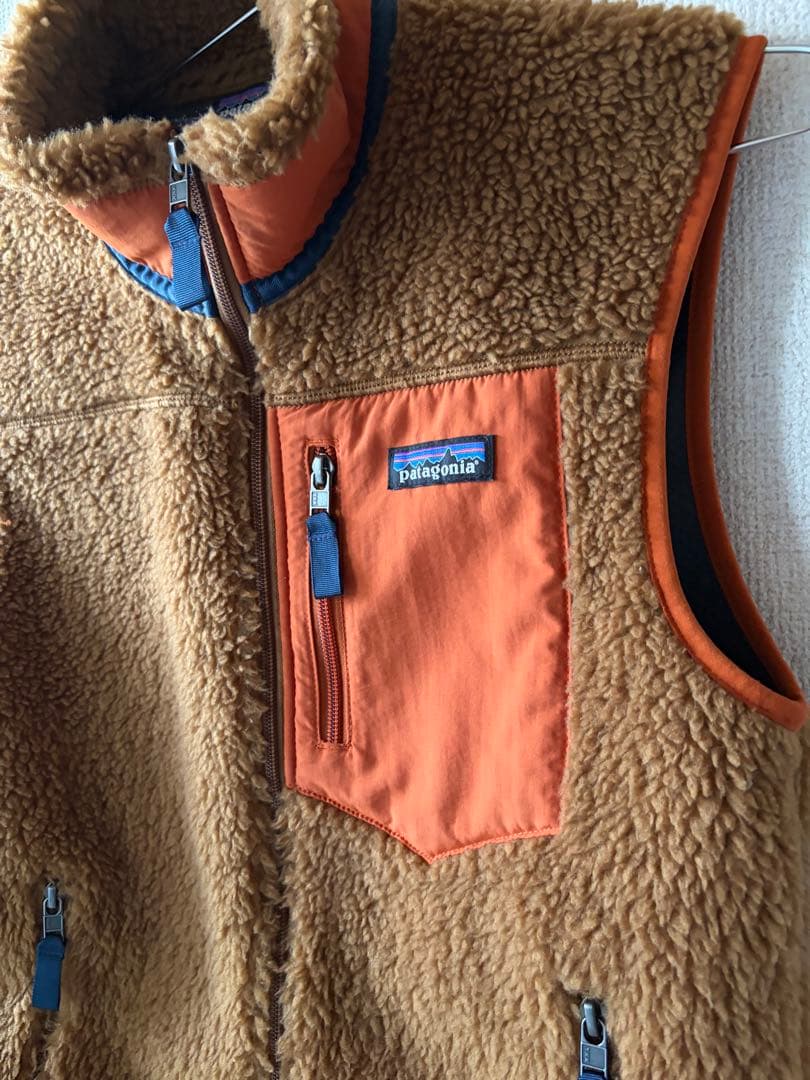 s*y様 超美品！！Patagonia フリースベスト XS ブラウン/オレンジ