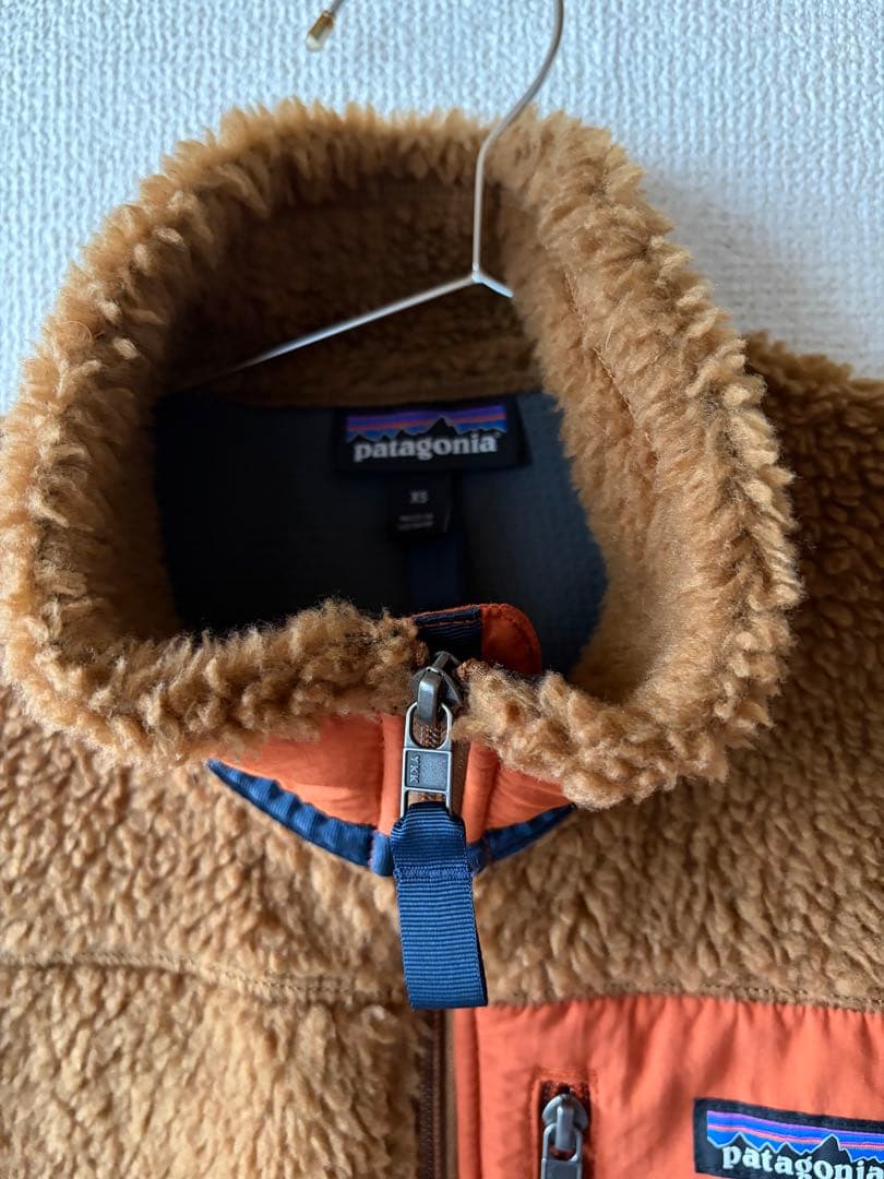 s*y様 超美品！！Patagonia フリースベスト XS ブラウン/オレンジ