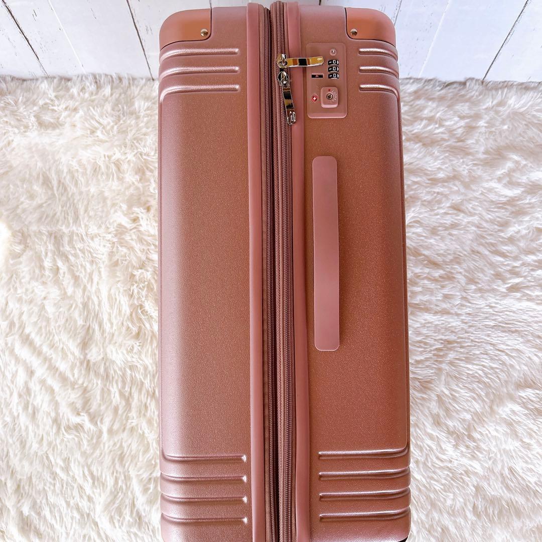 大容量★70L スーツケース キャリーバッグ キャリーケース TSA ピンク