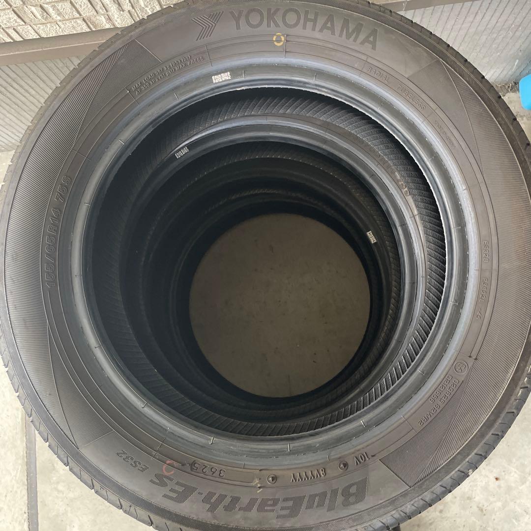 なまず　155/65R14 バリ山　25年製　中古　4本　送料込み