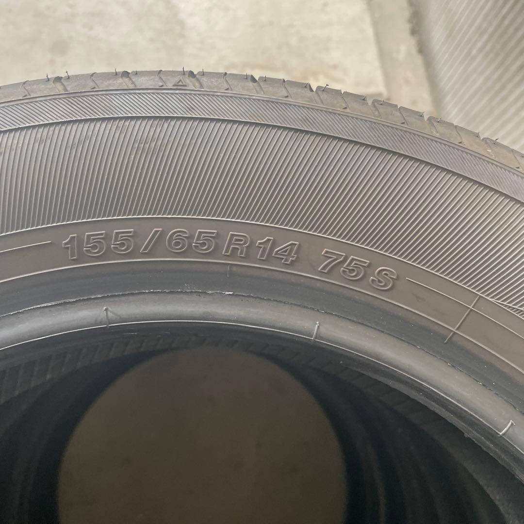 なまず　155/65R14 バリ山　25年製　中古　4本　送料込み