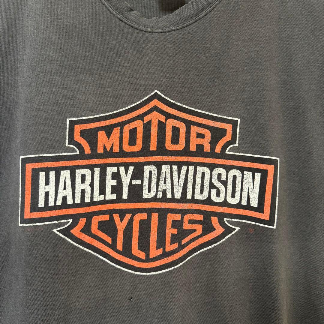 USA製 Harley-Davidson 両面 ノースリーブ Tシャツ フェード