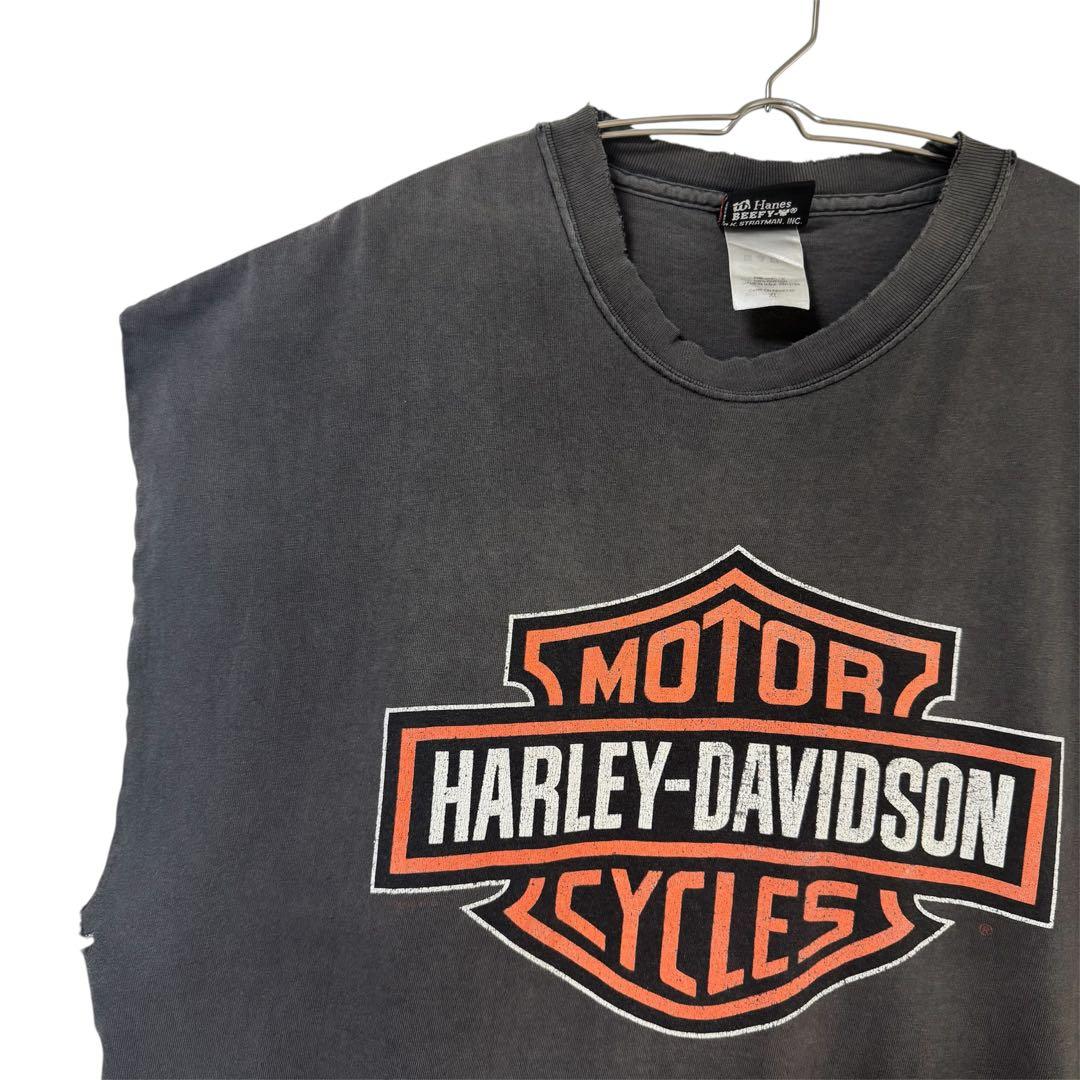 USA製 Harley-Davidson 両面 ノースリーブ Tシャツ フェード