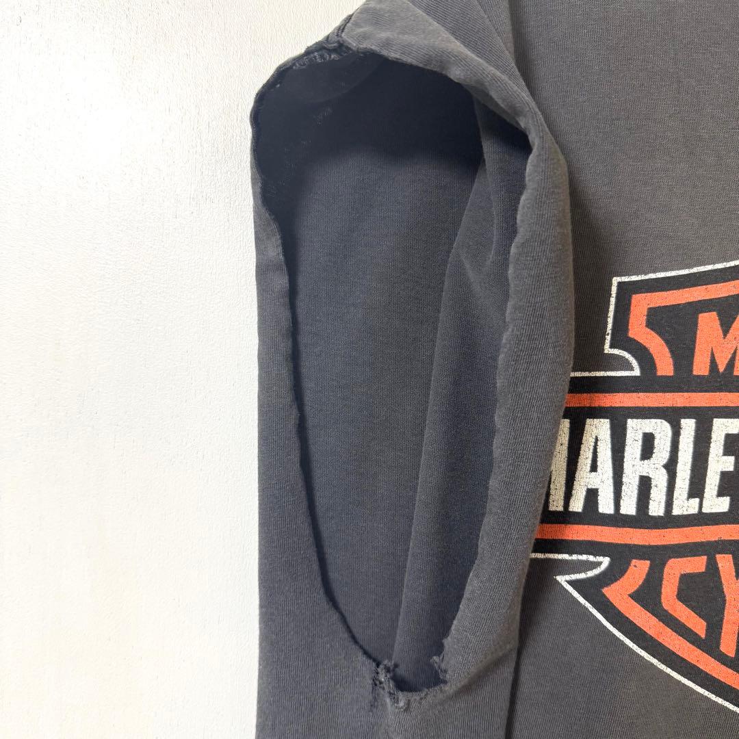 USA製 Harley-Davidson 両面 ノースリーブ Tシャツ フェード