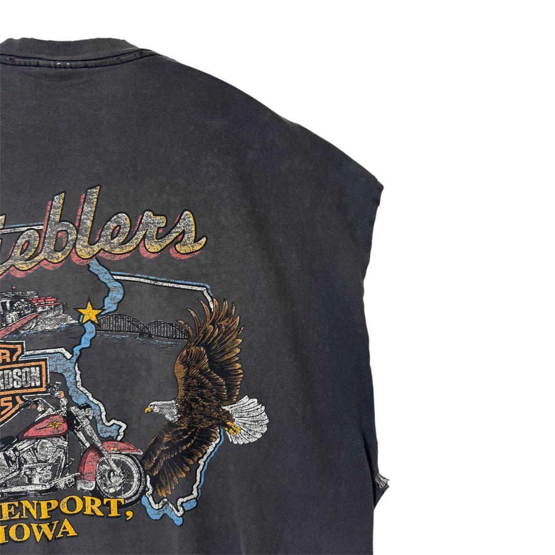 USA製 Harley-Davidson 両面 ノースリーブ Tシャツ フェード