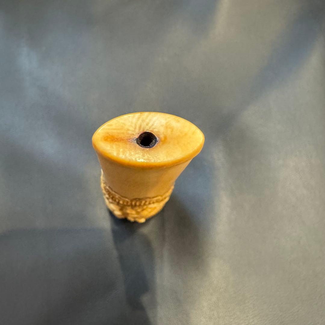 マンモス牙製 龍彫刻煙管　82g