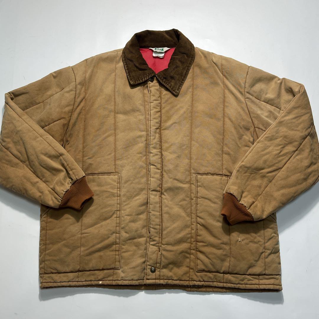 80s KEY キー USA製 ダックジャケット 2XL 茶系 中綿 7731
