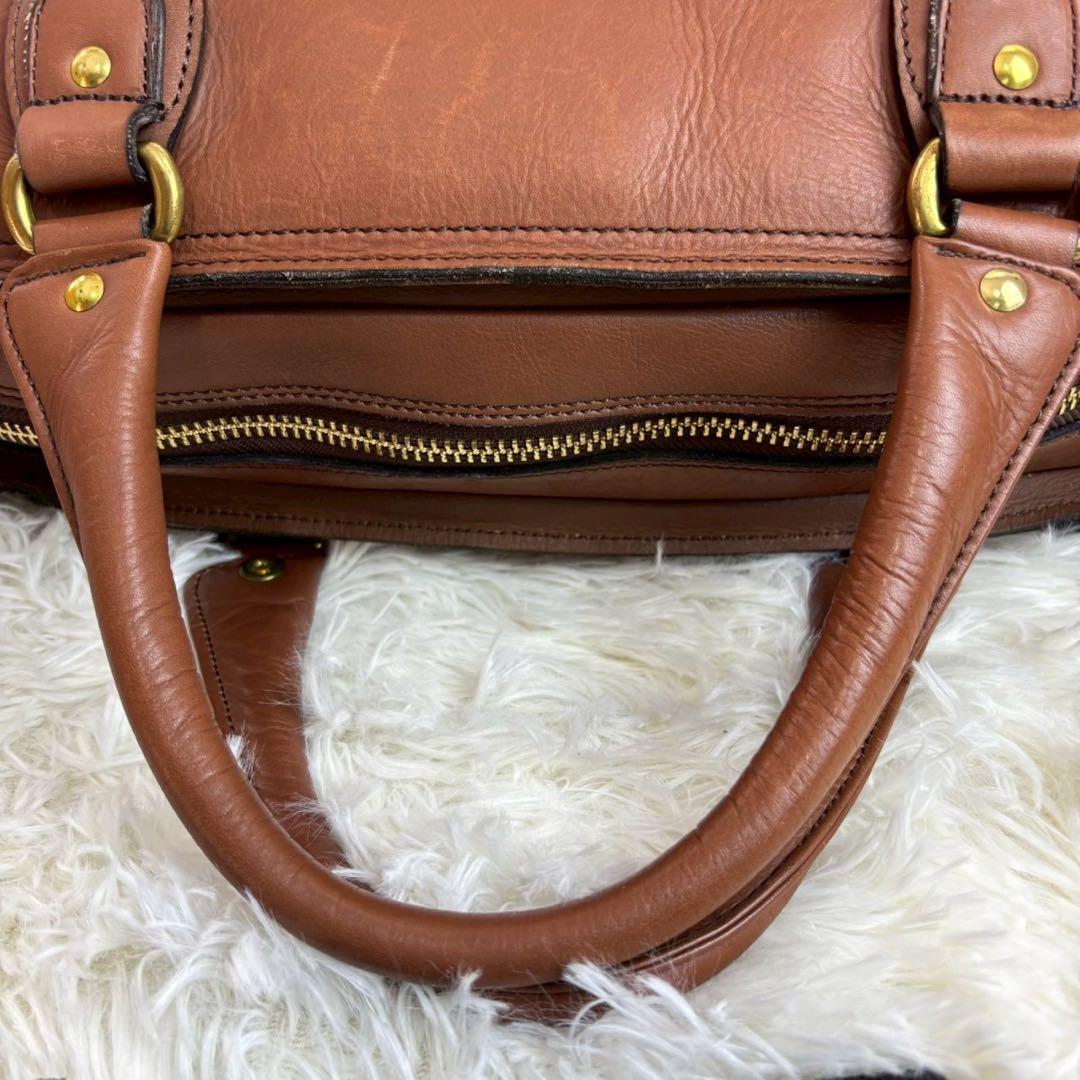 【美品】ポーター バロン ボストンバッグ 2way レザー ブラウン A4可