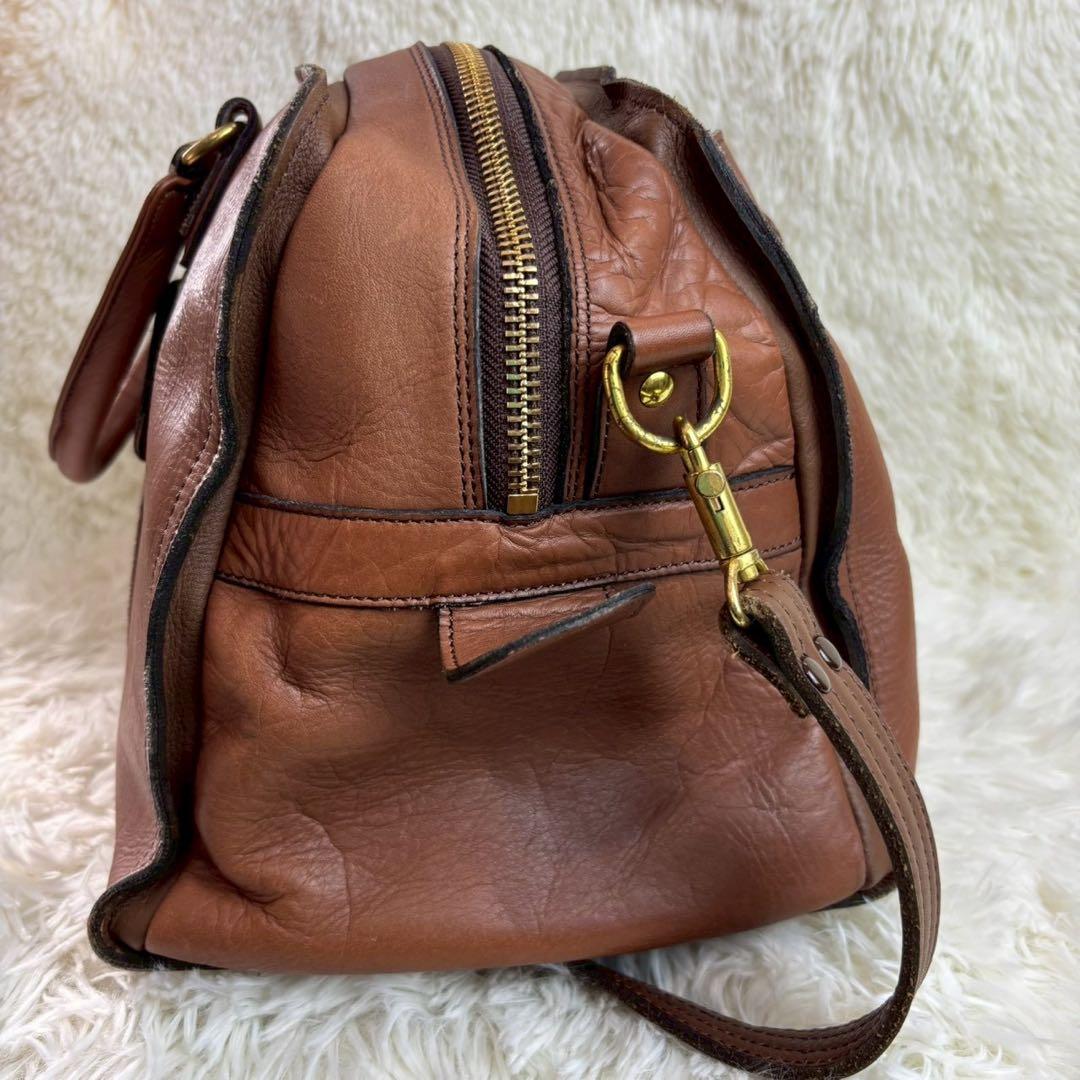 【美品】ポーター バロン ボストンバッグ 2way レザー ブラウン A4可