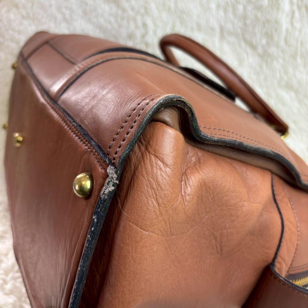 【美品】ポーター バロン ボストンバッグ 2way レザー ブラウン A4可
