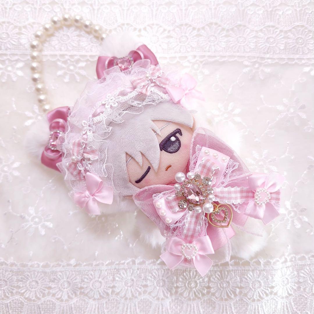 いつぬい　ぬい服　ピンク　ねこ　白　あんスタ　ロリータ　ちびぐるみ