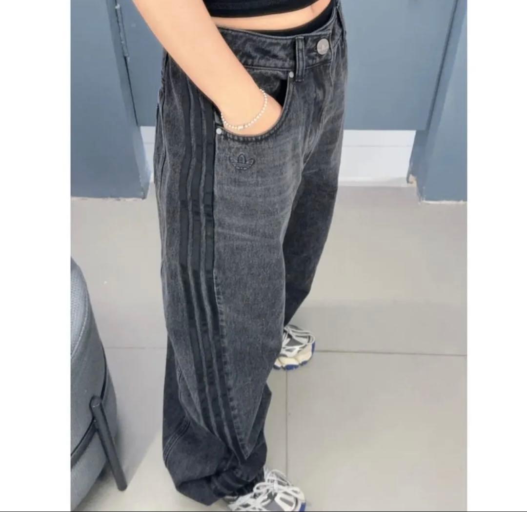 新品25】ADILENIUMシーズン3 バナナフィット ウォッシュドデニムパンツ