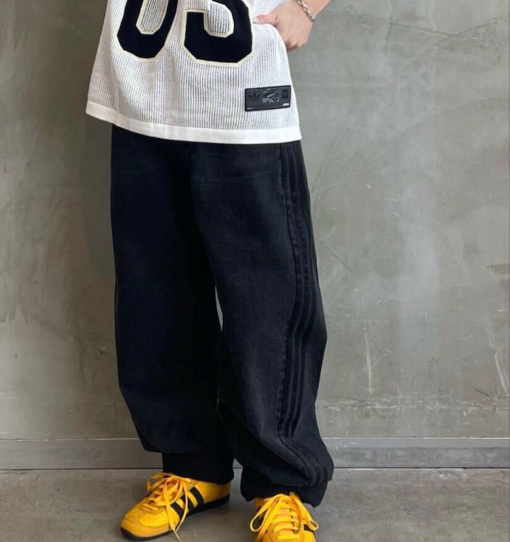 新品25】ADILENIUMシーズン3 バナナフィット ウォッシュドデニムパンツ