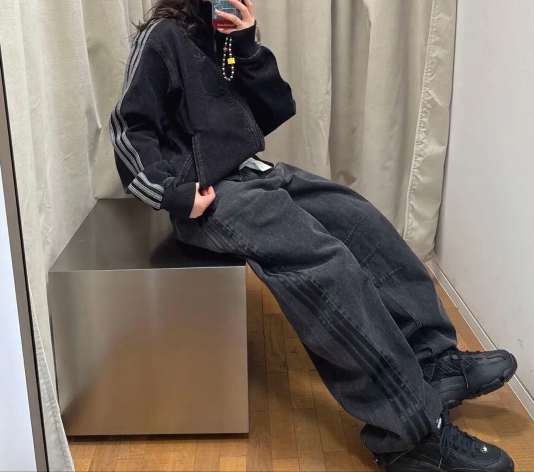 新品25】ADILENIUMシーズン3 バナナフィット ウォッシュドデニムパンツ