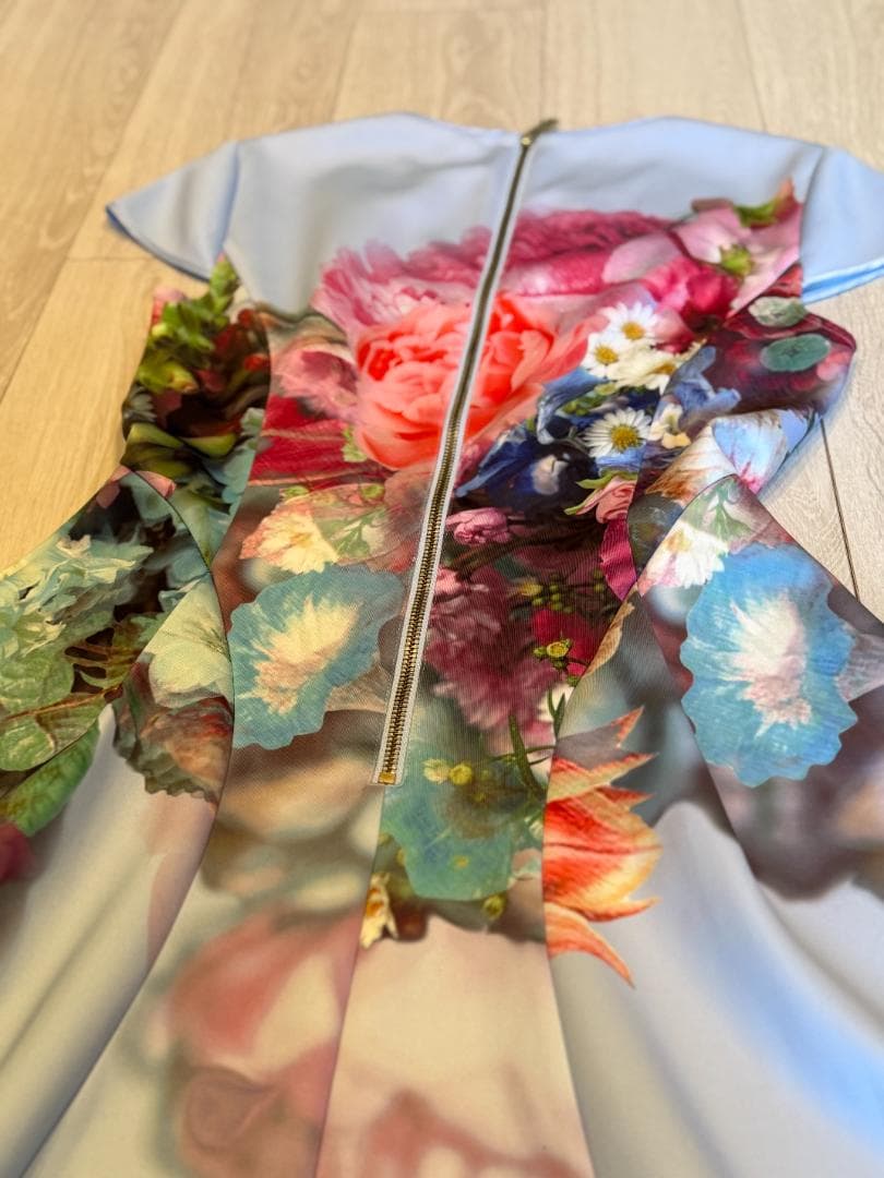 美品 Ted Baker 花柄 ワンピース フレア サイズ2