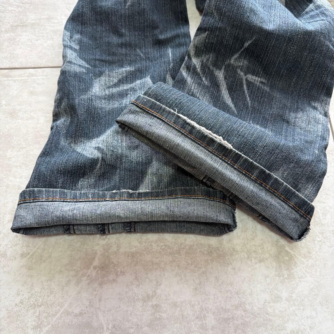 パンツ 00s Flare Denim Lace Beads Gimmick Y2K