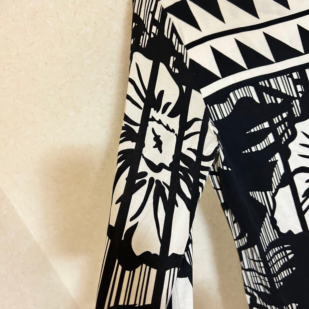 DIANE von FURSTENBERG シルク100% 花柄 膝丈ワンピース
