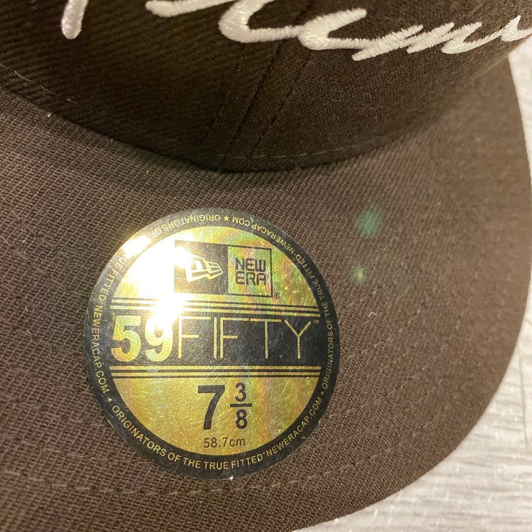 Supreme 59FIFTY ブラウン キャップ 7 3/8