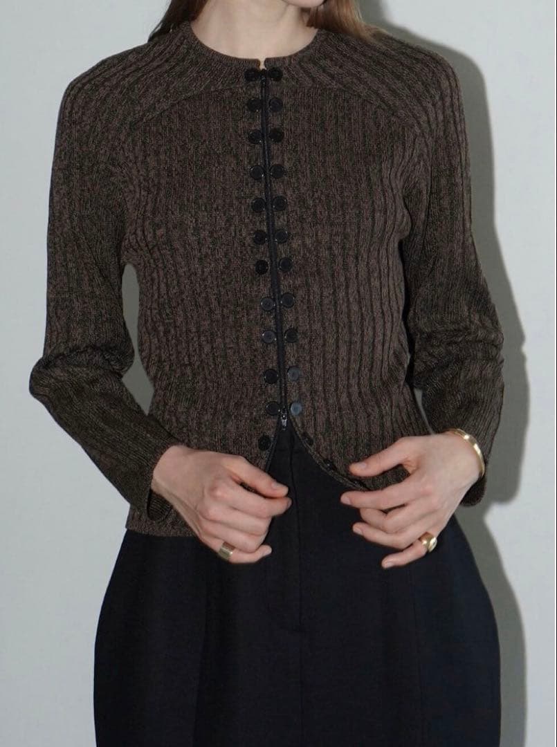 【完売品・希少】CLANE LINE UP BUTTON KNIT TOPS