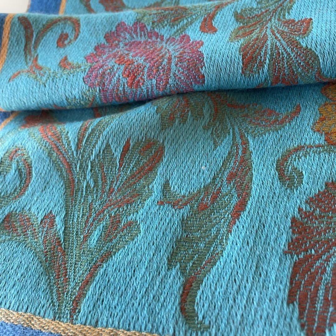 L ANCE L シルクwool ストール　横68縦120㎝　房約6㎝