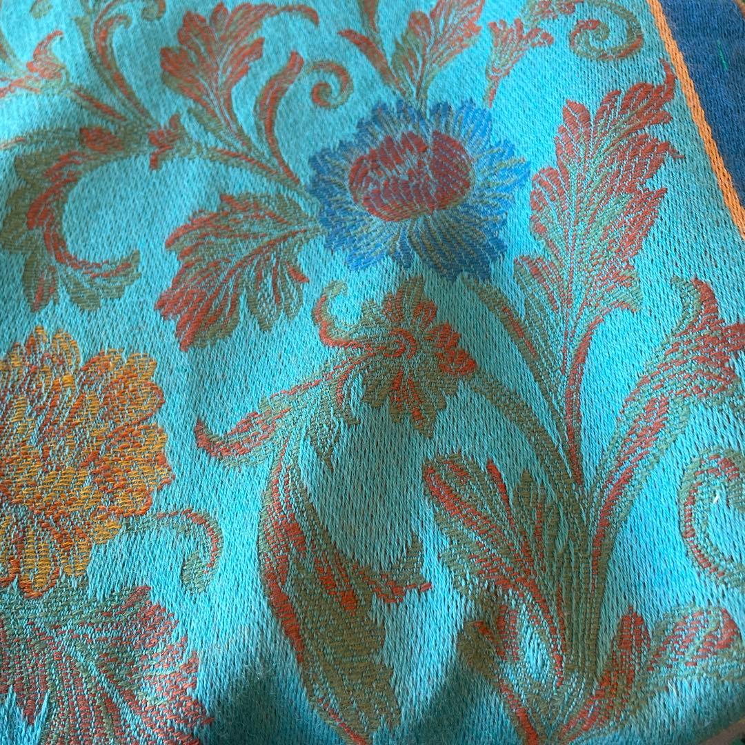 L ANCE L シルクwool ストール　横68縦120㎝　房約6㎝