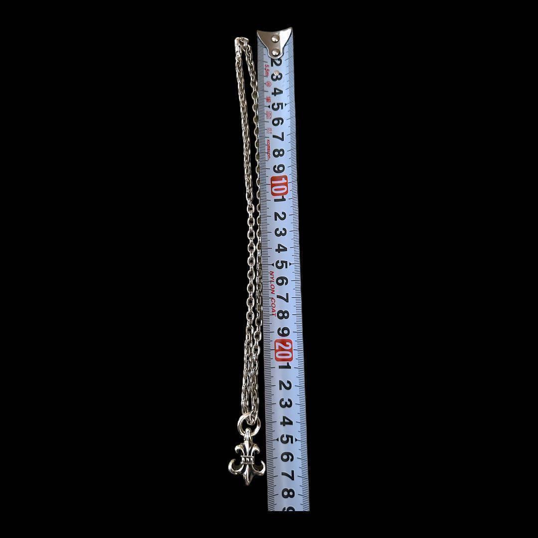 ユリの紋章　新品 シルバー925 ペーパーチェーン フレア ネックレスセット