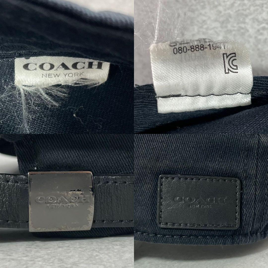 COACH 帽子　Cロゴ ブラックベースボールキャップ