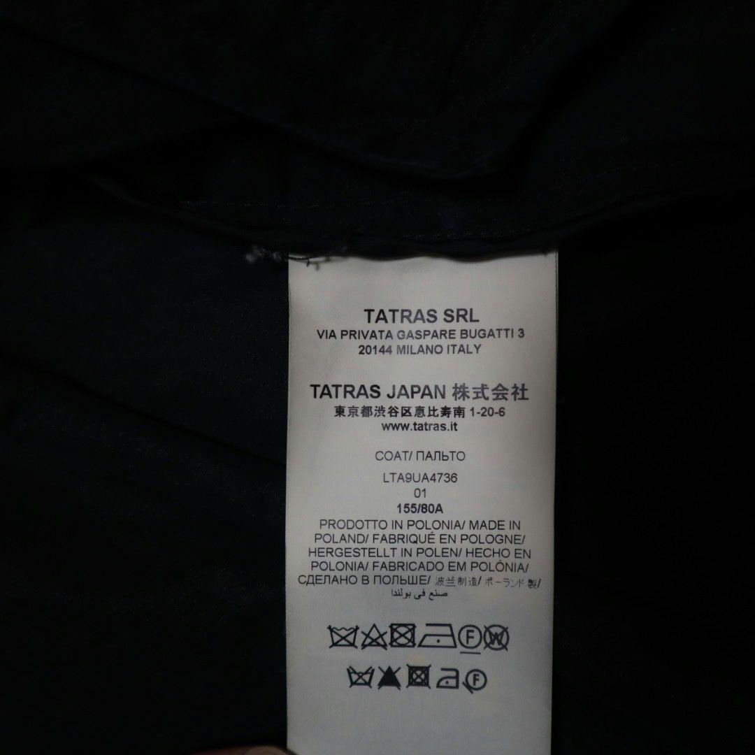 春物　 TATRAS モッズコート フード付パーカー 薄手　ブラック　01