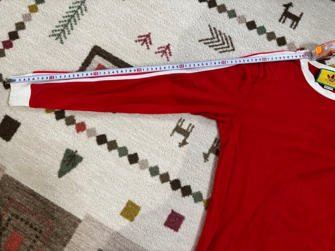 GUCCI adidas コラボ　赤　長袖ワンピース