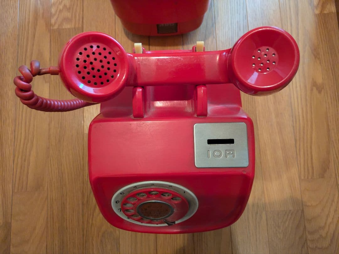 レトロ 赤 電話機　昭和　レア