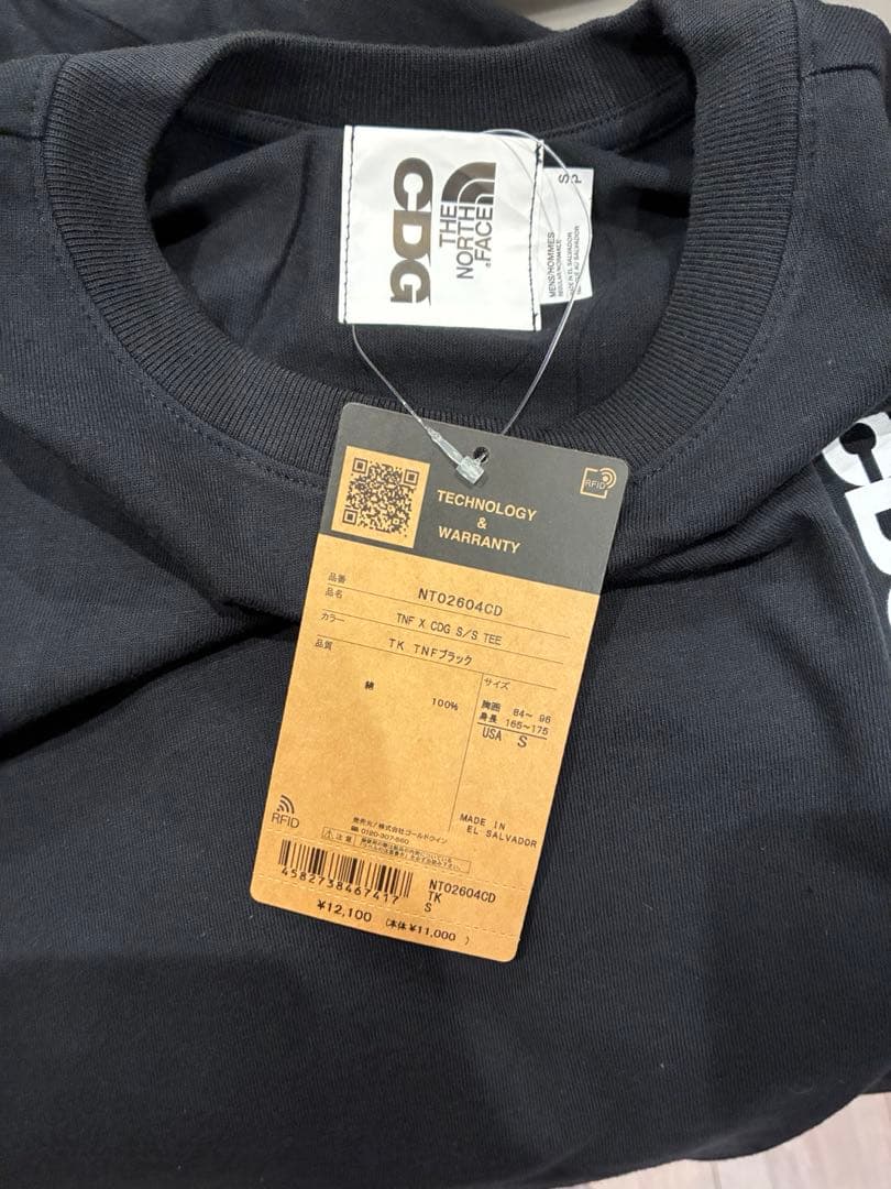 【新品未使用】CDG × THE NORTH FACE コラボTシャツS 黒
